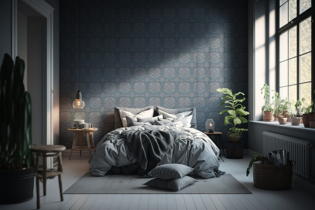 Bild på Damask in Blue - 1032301-02